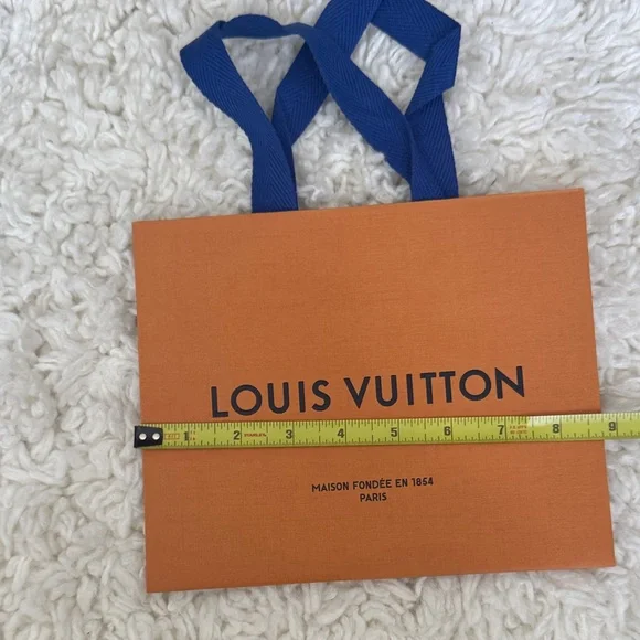 Louis Vuitton Tangerine Bag with Navy Handles - Picture 2 of 3